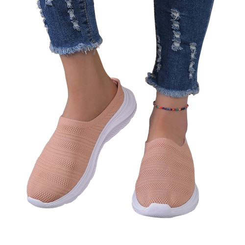 Mesh Breathable Flying Woven Women's Shoes Slip-on